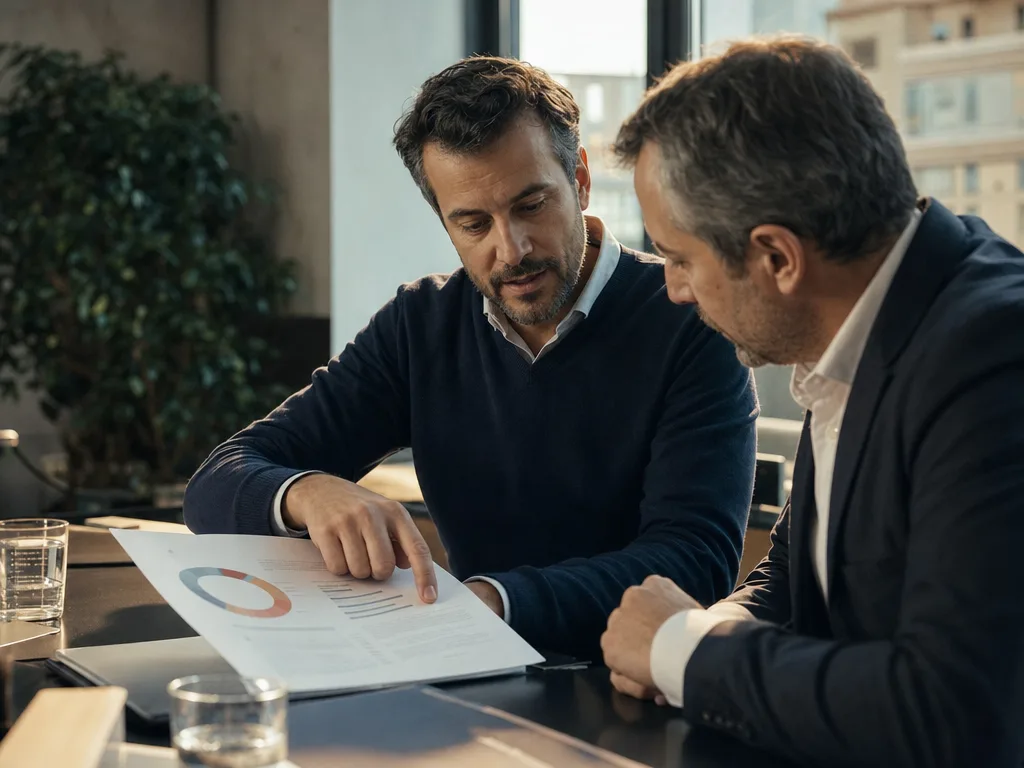 Consultor de BeServices repasando el informe BeAudit con un cliente